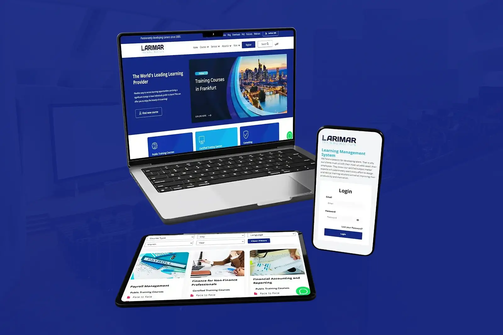Larimar Training web app — custom software development